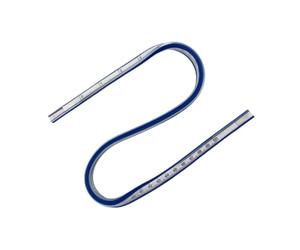 kowaku Regla Flexible Patchwork Curva Goma Herramienta Dibujo Medición Doble Lado Adecuada para Ingeniería de Proyectos Arquitectura Oficina Confección, 50CM