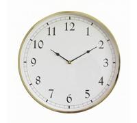 kowaku Reloj con Carillón Europeo | Números Arábigos amplios, Vintage, Reloj Pared con Vidrio, para Salón, Oro