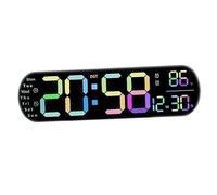 kowaku Reloj Despertador Digital con Luz Nocturna Colorida, Mando a Distancia DST con Pantalla de Temperatura para Oficina, Mesita de Noche, Dormitorio, Vistoso