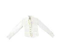 kowaku Ropa para Figura de Acción Chaqueta Uniforme Napoleónico Accesorios Coleccionables Tela Histórica para Muñeco de 30cm Adecuada para Exhibición Decorac, Top Blanco