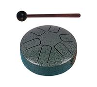 kowaku Steel Drum Hand Pan Drum 3.8 pulgadas Instrumentos de percusión Hecho a mano Mini con baquetas Mini Hand Drum para meditación Viaje Concierto, color porcelana