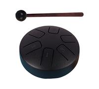 kowaku Steel Drum Hand Pan Drum 3.8 pulgadas Instrumentos de percusión Hecho a mano Mini con baquetas Mini Hand Drum para meditación Viaje Concierto, negro esmerilado