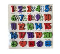 kowaku Tablero Alfabético Juego Madera Puzzle Letras Educación Reconocimiento Asociación Adecuado para Actividades Lúdicas Desarrollo Re, Números españoles