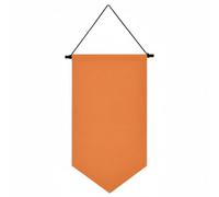 kowaku Tablero de Exhibición Panel Colgante Organizador de Pines Banderín Coleccionable Estructura de Poliéster con Barra de Madera Adecuado Oficina Pared Dormitorio, Naranja, Mediano