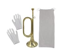 kowaku Trompeta Bugle Mini Instrumento de Viento con Boquilla para Banda Orquesta Aprendizaje Temprano Y Regalo Adecuada para Adultos Y Niños Decoración Musi, Estilo a
