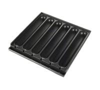 kowaku Unsilio Cocina Portátil Sartén con Canales Cocción Alargados Versátil para Desayunos Caales, 6 Ranuras