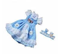kowaku Vestido de Muñeca Bjd Ropa Princesa Traje Accesorio Trabajo Cuidado en Cada Puntada Adecuado para Coleccionistas Niñas Juego Decoración , Vestido Azul