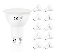 Kowanie GU10 Bombilla LED 6W, blanco frío, reemplaza a la bombilla incandescente de 60W, lámpara de 5000K, ángulo de haz de 110°, reflector de foco no regulable, bombilla LED GU10, Pack de 10