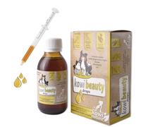 Kowi Beauty Drops. Aceite de salmón Perros y Gatos, Ayuda a embellecer la Piel y Pelo. con Omega 3, Aceite de Grosellero Negro, Vitamina B5, Biotina y Zinc. Ingredientes 100% Naturales. Frasco 120 ml