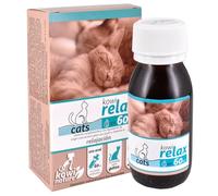Kowi Cats Relax Relajante Natural para Gatos, 60ml | A base de L-triptófano, Valeriana, Pasiflora, Vitamina B1, Formato líquido