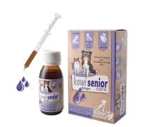 Kowi Senior Care Drops. Aceite de Salmón Perros y Gatos Mayores de 7 años. Omega 3, y Vitaminas. Ingredientes 100% Naturales. Ayuda al Bienestar Articular y cognitivo. Frasco 60 ml.