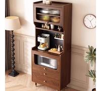 KOWJIFH Mesa Consola Entrada Aparador Buffet Estrecho Mesa de Centro Cocina Vajilla Vajilla Estante Armario Dispensador de Especias Armario Utilitario de Madera con Cajones
