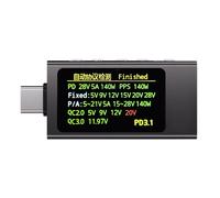 KOWSI Monitor de Corriente y Voltaje Tipo C KWS-X1, CC 4-30 V, 0-12 A, Voltaje, Capacidad del Cargador, Comprobador de Capacidad, Banco de Energía.