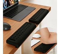 Koxtyzo 2 Piezas Reposamuñecas Teclado en Forma de L, Reposamuñecas Ergonómico de Espuma Viscoelástica, Reposa Muñecas para Teclado y Ratón, para Oficina Gaming Trabajo