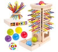 Koxtyzo Juego Montessori para Niños 3 4 5 6 Años, Juego de Mesa de Madera con 40 Palitos de Coloridos, Educativo Familiar, Cumpleaños Regalo para Niños Niñas 3 4 5 6 Años