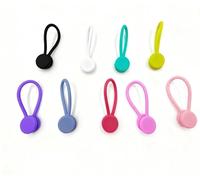 Koxtyzo Organizador de Cables Magnético, 8 Piezas Bridas de Silicona Reutilizables - Para Ordenar Cables, Sujetar Objetos, Usar como Imanes de Frigorífico y Marcadores