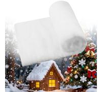 Koxtyzo Rollo De Manta de Nieve Navideña, 80 x 240 cm, Decoración Manta Nieve Artificial, Esponjosa Alfombra de Nieve Artificial, para Decoración de Fondo de Aldea Navideña Festiva y de Año Nuevo