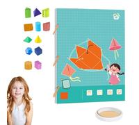 Koyoata Pull String 3D Geometry Learning Book, Pull String 3D Geometry Learning Book,with 9/12/15 Solids Geometric Models with Safe Braided Rope Design for Kids Ages 5-12 (Twelve)