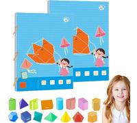 Koyoata Pull String Libro de Aprendizaje geometría 3D, Kit Interactivo Pull-String con Modelos emergentes, para niños de 5 a 8, 8 a 12 años, Enseñe fórmulas área Superficie y Volumen(2 Piezas)