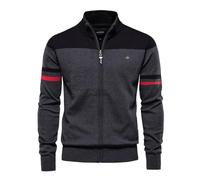 Koyojpoe Autumn and Winter Knitted Cardigan For Men Zip-up Sweater Fashionable Trendy Men's Top.Negros