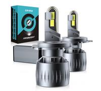 KOYOSO Bombilla H4 LED,180W 40000 LM,Une puce entièrement repensée 6500K Blanco frío, Canbus Ready sin Error, Plug & Play Kit de actualización para halógeno Coche,Convient aux véhicules 12 V