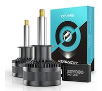 KOYOSO H1 LED Bombillas 360° 30000LM 160W Faros de Iluminación para 12V Automóvil, 6500K Blanco
