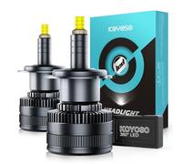 KOYOSO H7 LED Bombillas 360° 30000LM 160W Faros de Iluminación para 12V Automóvil, 6500K Blanco