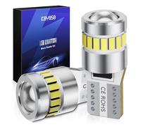 KOYOSO T10 W5W LED Bombilla Canbus Sin Error 6000K Blanco Xenón 12V Tipo Cuña para Luces de Matrícula Laterales Posición y Cortesía Coche 2 PCS