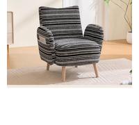 kozamas Sillón moderno con diseño de círculos, cómodo sillón de lectura con bolsillo lateral y patas de madera maciza, soporta 230 kg, ideal para salón, dormitorio, oficina, adultos, color negro
