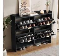 kozamas Zapatero, pasillo, zapatero, zapatero, 24 cm de profundidad, forma arqueada, armario medieval, armario, pasillo, compartimento oculto extensible, zapatero