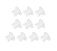 Kozelo 10pcs Cojinetes de Manga Bridados de Nylon [10mm de Diámetro Interior x 12mm de Diámetro Exterior x 14mm de Longitud] Casquillos de Plástico de Nylon para Eje Blanco
