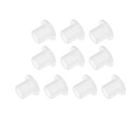 Kozelo 10pcs Cojinetes de Manga Bridados de Nylon [8mm de Diámetro Interior x 10.6mm de Diámetro Exterior x 12mm de Longitud] Casquillos de Plástico de Nylon para Eje Blanco