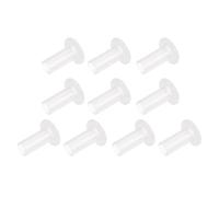 Kozelo 10pcs Cojinetes de Manga Bridados de Nylon [8mm de Diámetro Interior x 10mm de Diámetro Exterior x 25mm de Longitud] Casquillos de Plástico de Nylon para Eje, Blanco