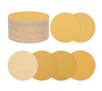 Kozelo 120 Pack Kit de Discos de Lijado 150mm 6 Pulgadas 80/120/180/240/320/400 Grit de Gancho y Bucle para Lijadora Orbital Aleatoria para Yeso Madera Metal