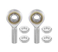 Kozelo 2 Piezas SA14T/K M14 Junta De Extremo De Barra Cojinete -[14mm Diámetro Interno,M14x2 Roscado Macho Izquierdo] Junta De Extremo De Barra Con Tuercas De Seguro, Acero Al Carbono 45#