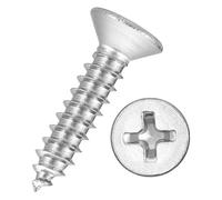 Kozelo 20 pcs de Tornillos para Madera de Cabeza Plana Phillips - [#8x3/4"] Acero Inoxidable 304 Cabeza Avellanada Autoperforantes para Ensamblaje, Molduras Interiores, Plateado