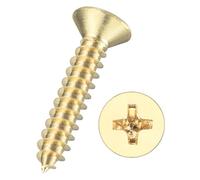 Kozelo 200 tornillos Phillips de cabeza plana para madera, tornillos autorroscantes avellanados de acero al carbono para montaje de muebles, molduras interiores, construcción al aire libre, latón