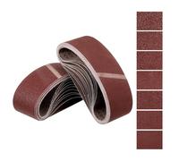 Kozelo 20Pcs Bandas de Lijado 76mm x 533mm 40/60/80/120/150/240/400 Grano Aluminio Óxido Lija Papel Abrasivo para Metal Molienda Carpintería Desbarbado Soldadura Óxido Pintura Eliminación