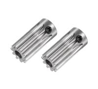 Kozelo 2Pcs Mod 1 Engranaje Recto de Piñón de Motor de 10 Dientes - [Apertura de 5mm x Altura de 20mm] Adecuado para Coches RC Acero Inoxidable