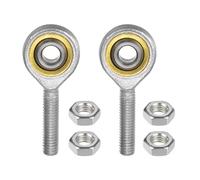 Kozelo 2Pcs SA6T/K M6 Cojinete de Articulación de Extremo de Varilla - [6mm de Diámetro Rosca Macho M6x1 a la Izquierda] Con Tuercas de Bloqueo Acero Al Carbono 45#