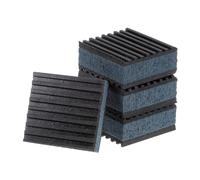 Kozelo 4Pcs Almohadillas Antivibración de Goma con Espuma Eva -[2" x 2" x 7/8"] Almohadillas de Aislamiento de Goma, Antideslizantes, para Sistema HVAC y Lavadora, Negro y Azul