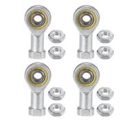 Kozelo 4Pcs Cojinete de Articulación de Extremo de Varilla SI6T/K M6 | Acero Al Carbono 45#, 6mm de Diámetro Rosca Hembra M6x1 A Mano Derecha, Con Tuercas de Bloqueo