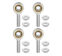 Kozelo 4Pcs SA10T/K M10 Cojinete de Articulación de Extremo de Varilla - [Diámetro de 10 mm Rosca Macho M10x1.5 a la Derecha] Con Tuercas de Bloqueo Acero Al Carbono 45#