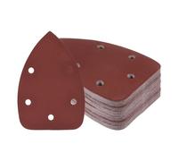 Kozelo 50 Piezas Papel de Lija para Lijadora de Ratón - [1500 Granos 3.5" X 5.5"] Triangulares con Cierre de Gancho y Bucle para Madera Muebles | 5 Agujeros Óxido de Aluminio