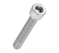 Kozelo 6pcs Tornillos de Cabeza Hexagonal - [M8-1.25 x 55mm] Acero Inoxidable 304 Totalmente Roscado Allen Tornillo para Motor Eléctrico Ventilador Impresión 3D Reparación, Plateado
