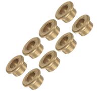 Kozelo 8 Piezas de Cojinete de Manga Bridado - [8mm x 12mm x 8mm] Casquillo de Bronce sin Aceite para Uso en Equipos | Dorado