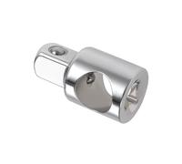 Kozelo Adaptador de Enchufe - [3/8 Pulgadas (H) x 1/2 Pulgadas (M)] Herramienta Hembra A Macho para Barra de Extensión/Uso de Llave de Trinquete | Tono Plateado