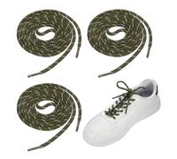Kozelo Cordones de Bota 2 Pares 5mm Redondos 140cm | Resistentes, Antideslizantes, de Repuesto para Exteriores, para Botas de Senderismo y Trabajo, Verde Ejército/Blanco