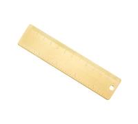 Kozelo Latón Reglas Rectas - [12 Cm X 4 Pulgadas] Cobre Regla Medición con Cm Pulgadas Dual Escala para Línea Dibujo, Dorado Tono