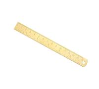 Kozelo Latón Reglas Rectas - [15 Cm X 6 Pulgadas] Cobre Regla Medición con Cm Pulgadas Dual Escala para Línea Dibujo, Dorado Tono